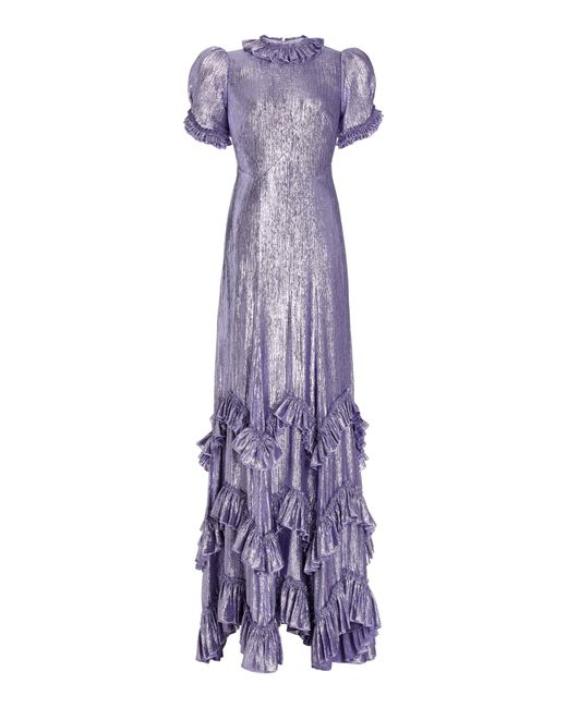 The Vampire's Wife Purple The Skyrocket Lamé Maxi Dress