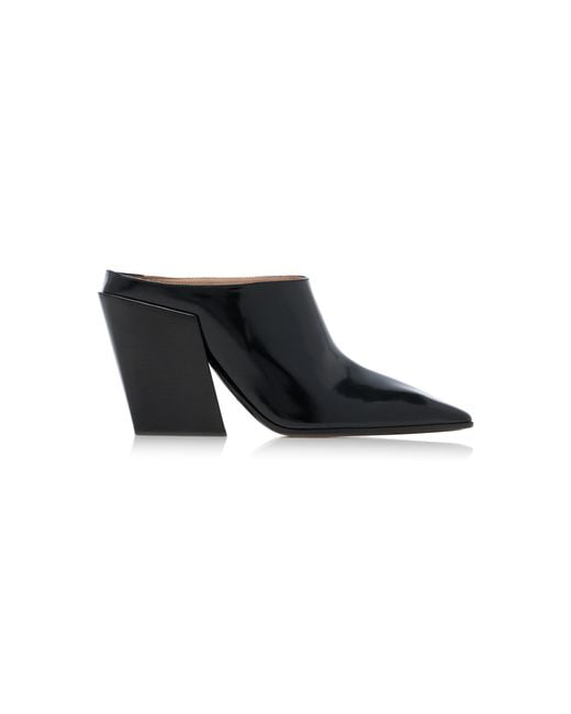 Bottega Veneta Black Leather Mule Pumps