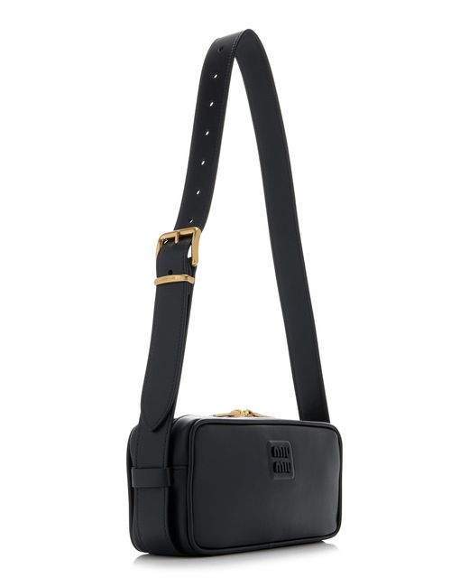 Miu Miu Black Runway Leather Shoulder Bag