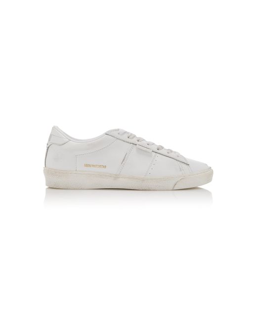 Golden Goose Deluxe Brand White Match Star Leather Sneakers