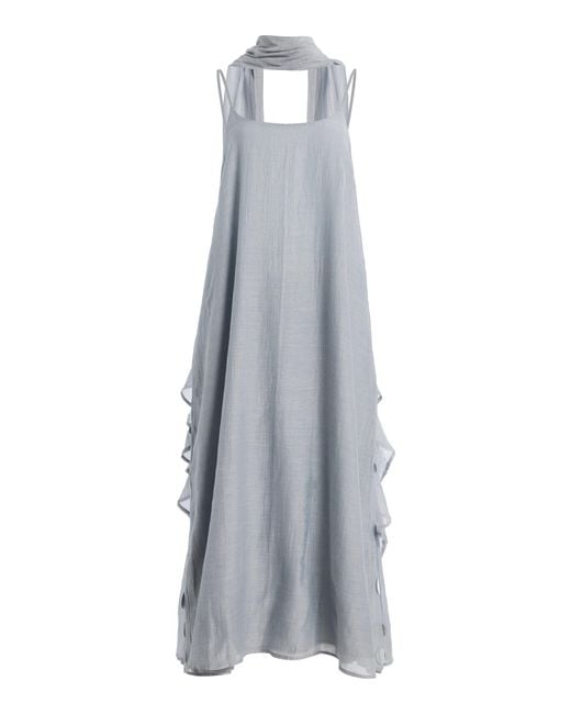 Chan Luu Gray Exclusive La Isla Sequined Cotton-Silk Chanderi Dress