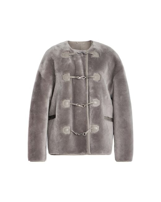 Totême  Gray Shearling Jacket