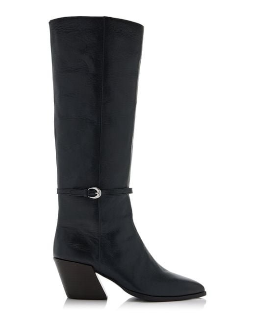 Staud Black Austen Leather Knee Boots