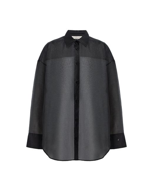 By Malene Birger Black Derris Cotton-Blend Organza Shirt