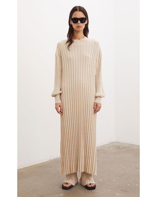 By Malene Birger Multicolor Arisarum Ribbed Knit Maxi Dress