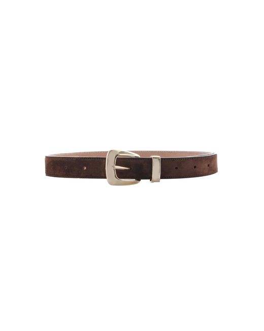 Khaite Brown Benny Suede Belt