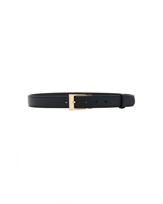 The Row Black Jewel Leather Belt