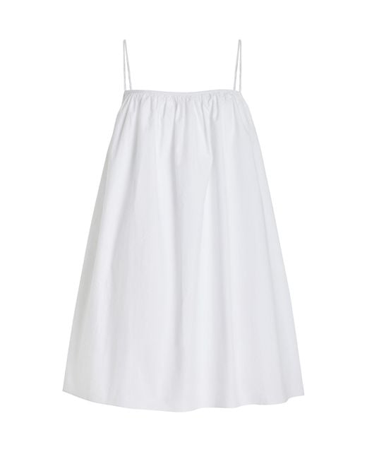 Matteau White Cotton Mini Cami Dress