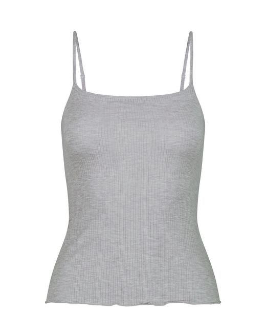 NEGATIVE Gray Whipped Micro Modal Top
