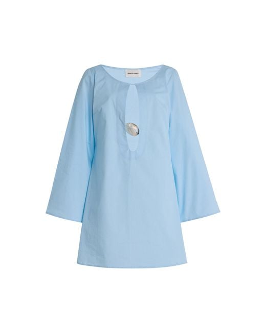 Marlies Grace Blue Exclusive Ocean Cotton Mini Dress