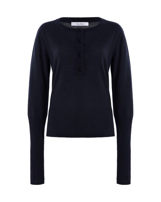 Max Mara Blue Cashmere Sweater
