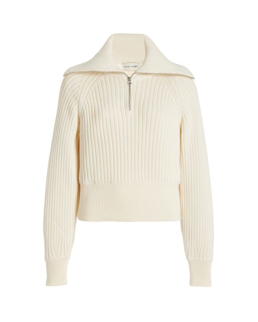 High Sport Natural Chester Ribbed-knit Cotton-blend Sweater