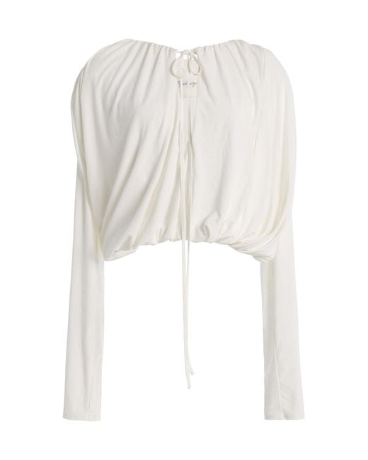 Paris Georgia White Ruched Top
