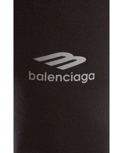 Balenciaga Logo Jersey Leggings in Black