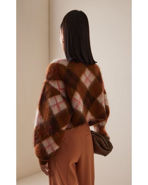 RÙADH Brown The Blane Checked Wool Cardigan