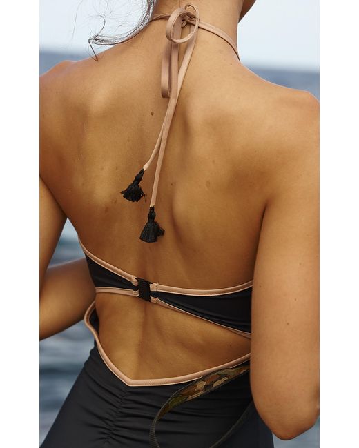 Johanna Ortiz Black Ashninka Cutout Back One-piece Swimsuit