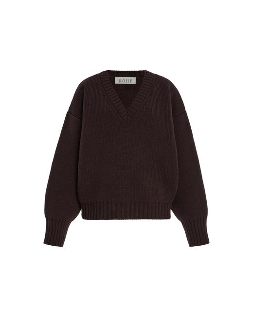 Rohe Black Sculptural Compact-Knit Sweater