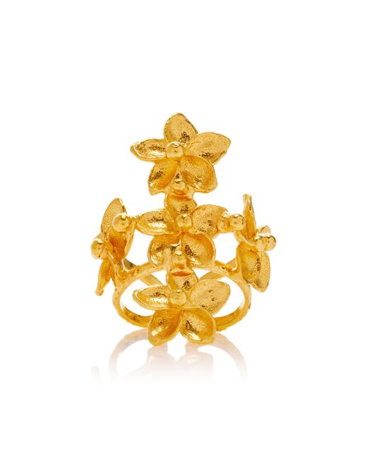 Sylvia Toledano Metallic Bloom 22k Gold-plated Ring