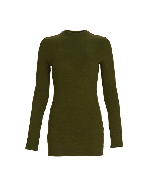 Silvia Tcherassi Green Gen Jacquard-Knit Top