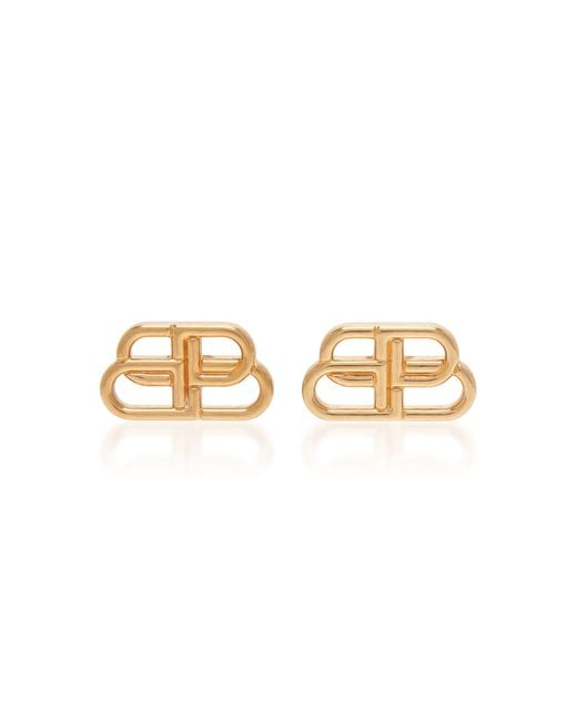 Balenciaga Bb Goldtone Earrings in Metallic Lyst
