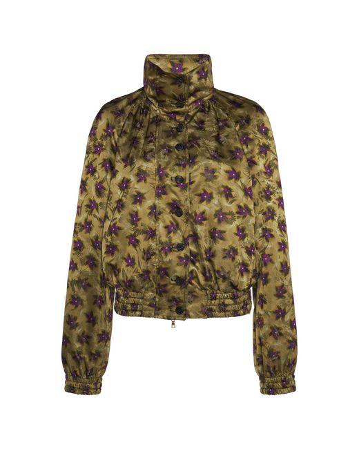 Dries Van Noten Green Vidan Bomber Jacket