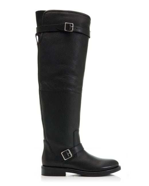 Jonathan Simkhai Black Noah Over-The-Knee Leather Boots