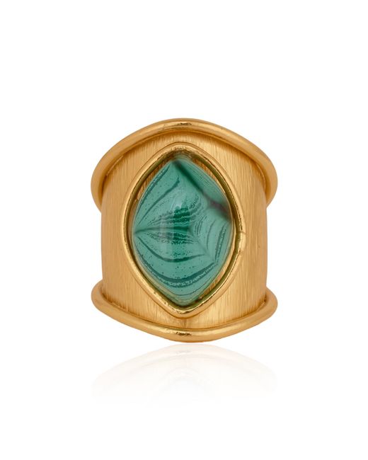 Sylvia Toledano Green Plated Marquise Ring