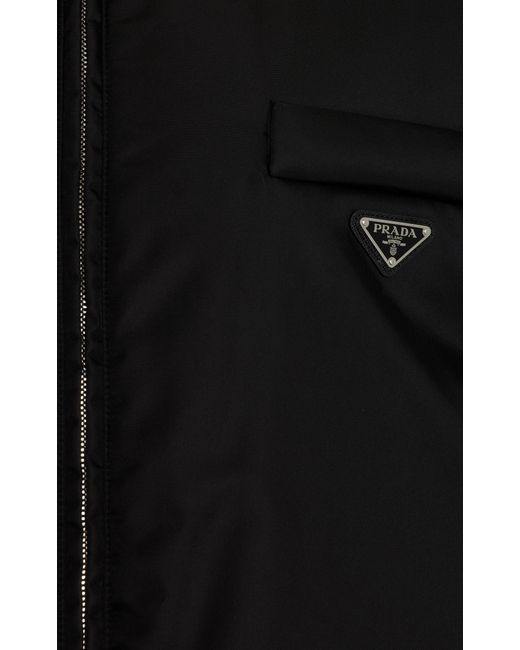 Prada Black Belted Re-nylon Down Jacket