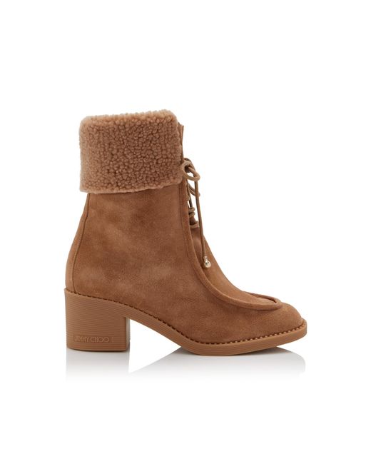 Jimmy Choo Brown Hali Shearling Boots