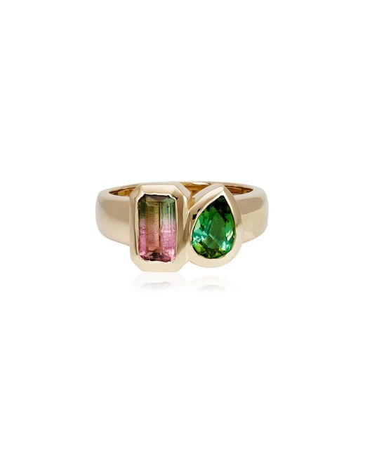 Jacquie Aiche Multicolor 14K Tourmaline Teardrop Ring