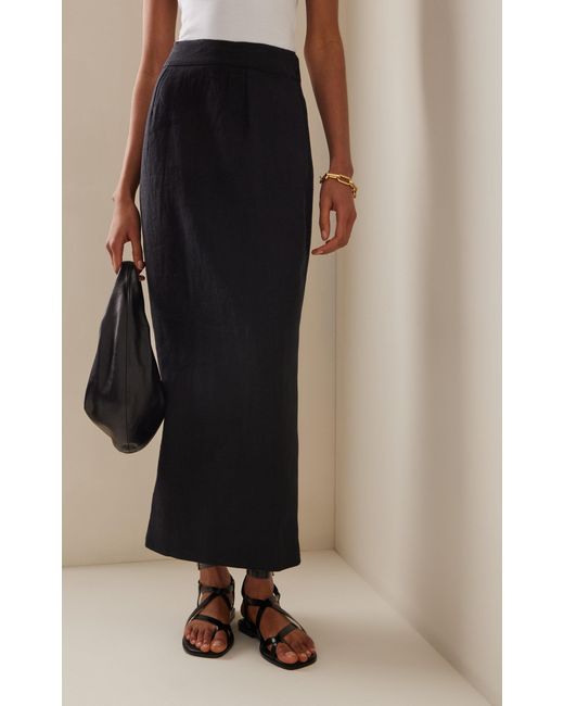 Posse Black Exclusive Emma Linen Maxi Skirt