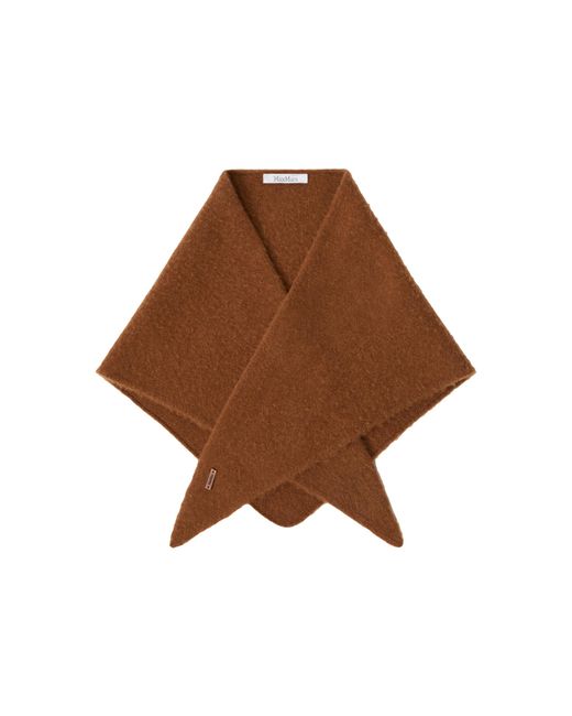 Max Mara Brown Knitted Wool Collar