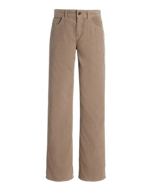 The Row Natural Carlyl Cotton Corduroy Pants