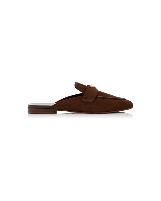 Prada Brown Suede Loafer Mules