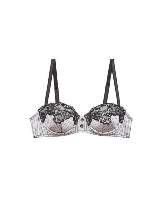 Fleur du Mal Black Executive Balconette Bra