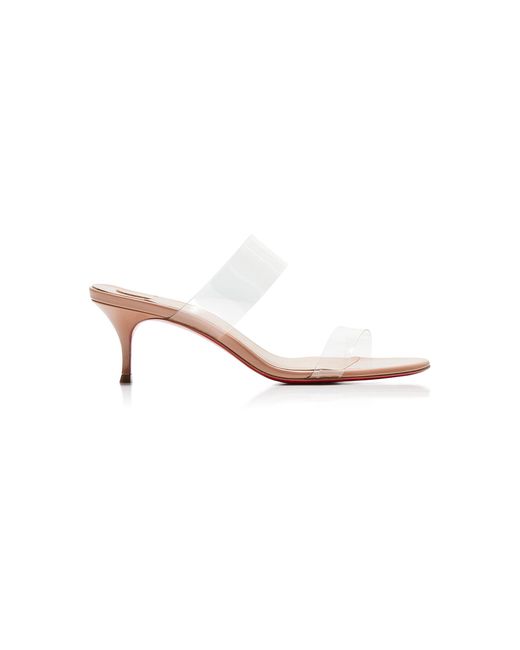 Christian Louboutin Natural Just Nothing 55mm Patent Pvc Sandals