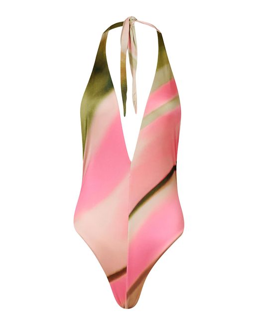 Silvia Tcherassi Pink Macumba Swim Bodysuit
