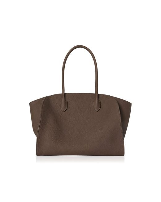 The Row Brown Marlo 14 Leather Tote Bag