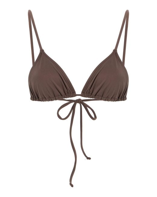 Tropic of C Brown Equator Triangle Bikini Top