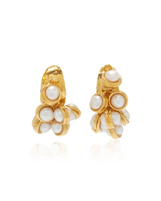 Sylvia Toledano Metallic Mini Candies Pearl 22k Gold-plated Earrings