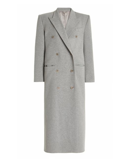Magda Butrym Gray Double-breasted Cotton Coat