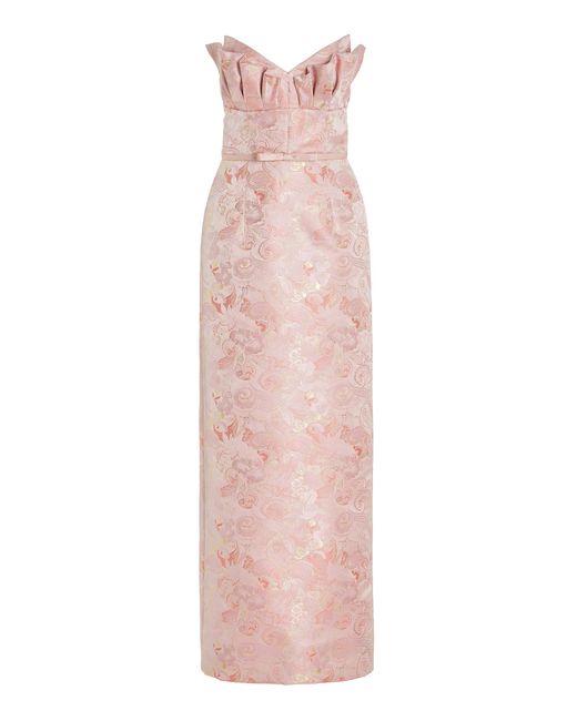 Markarian Rita Strapless Gown in Print (Pink) | Lyst