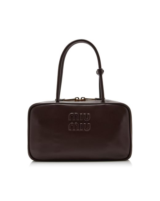 Miu Miu Brown Beau Medium Leather Shoulder Bag