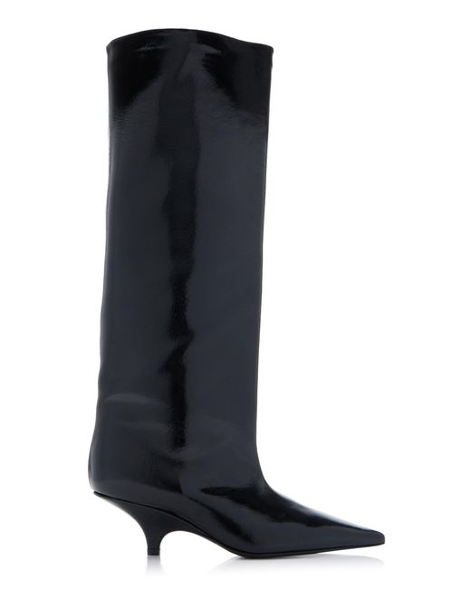 Totême  Black Leather Knee Boots