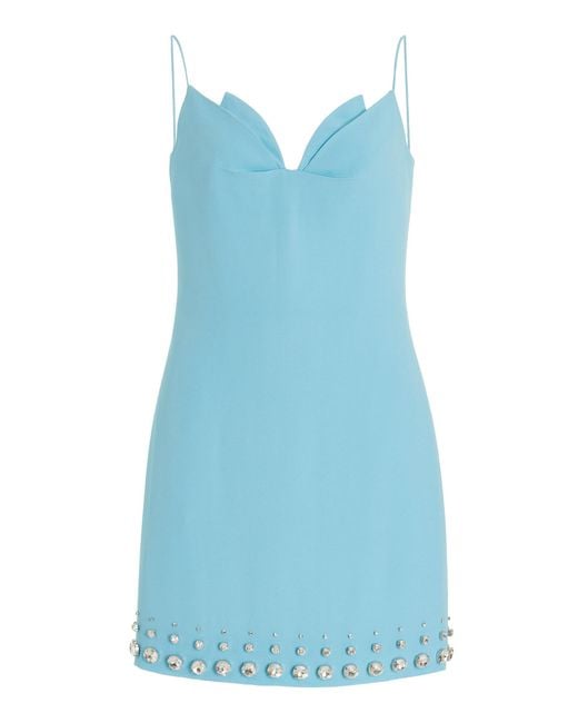 Del Core Blue Exclusive Embellished Mini Dress