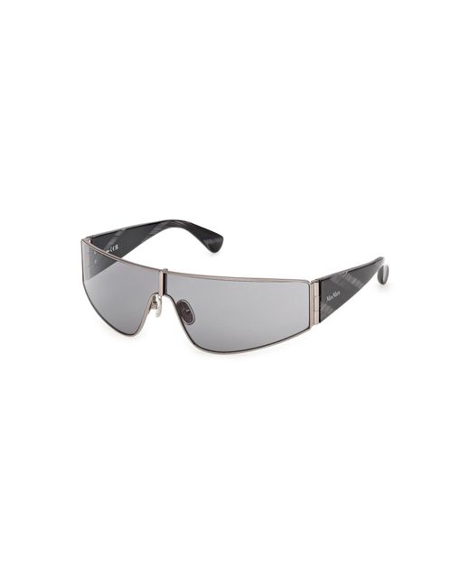 Max Mara Gray Mask-Frame Metal Sunglasses