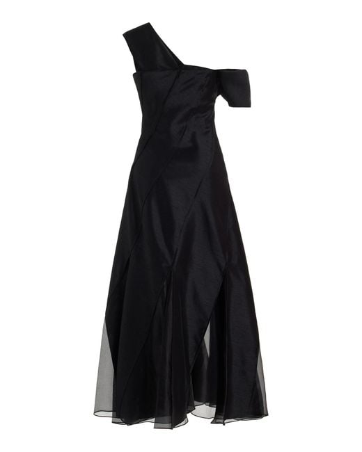 Rosie Assoulin Black Twisted Off-the-shoulder Maxi Dress