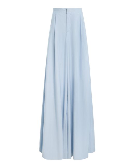 LAQUAN SMITH Blue Low-Rise Wide-Leg Pants