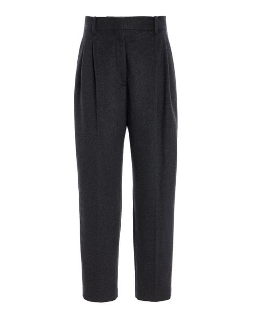 The Row Black Richelle Cashmere Straight-Leg Pants