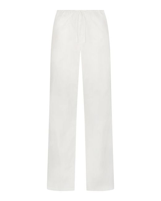 The Anteros White Exclusive Ledger Organic Cotton Poplin Pants